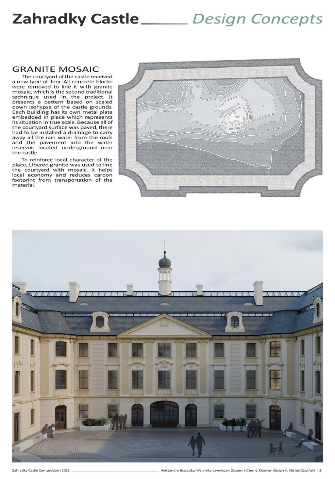plansza VIII, dziedziniec