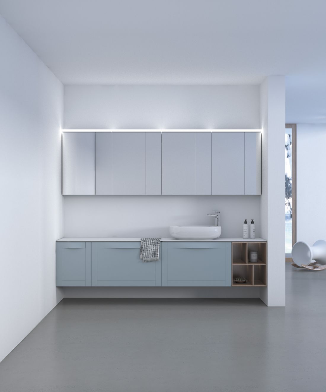 Kolekcja SKAGEN i szafki lustrzane NEO tworzą razem spójny zestaw