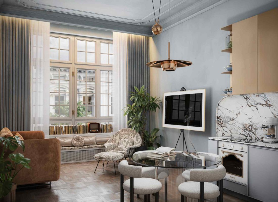 Wnętrze apartamentu w kamienicy Siemensa w Łodzi