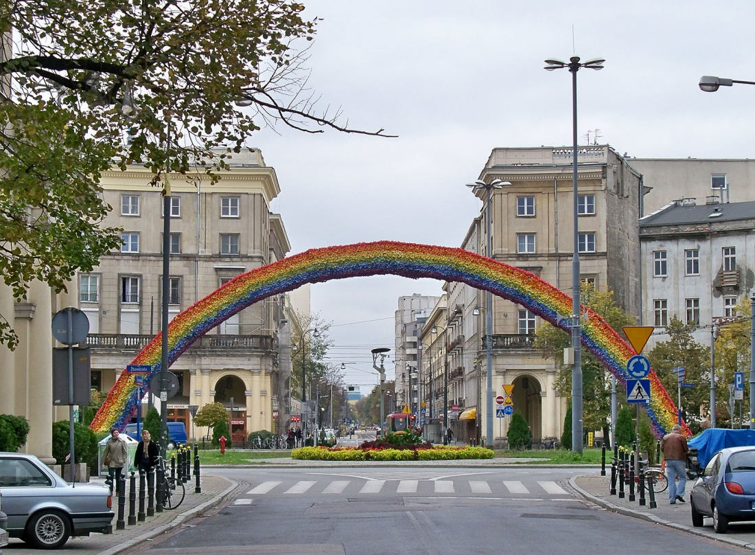 Tęcza na pl. Zbawiciela w Warszawie, 2012