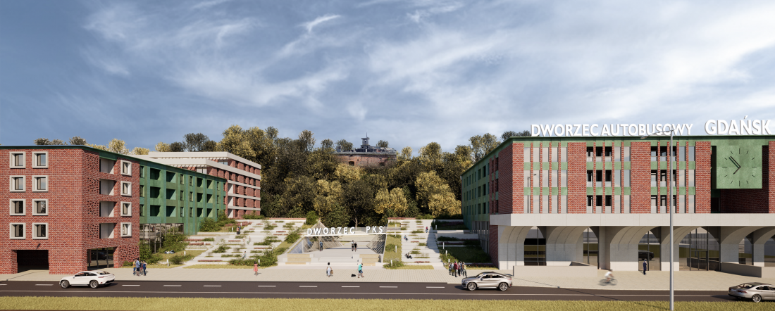 Projekt nowej zabudowy w miejscu dworca PKS w Gdańsku
