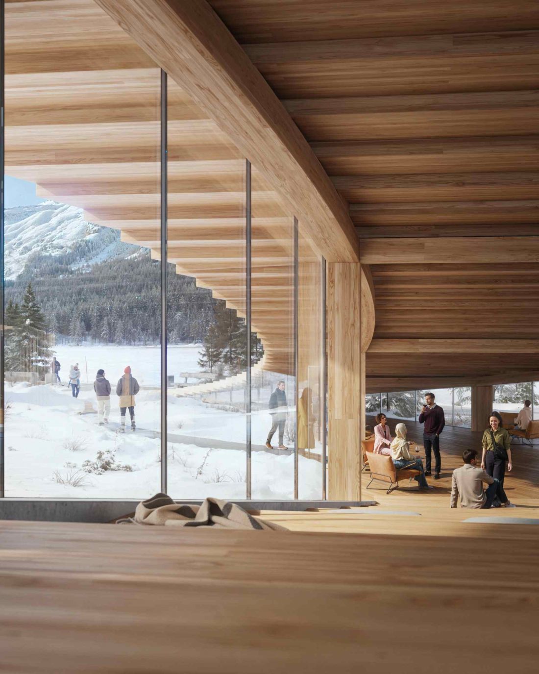 Pawilon nad jeziorem w Sankt Moritz