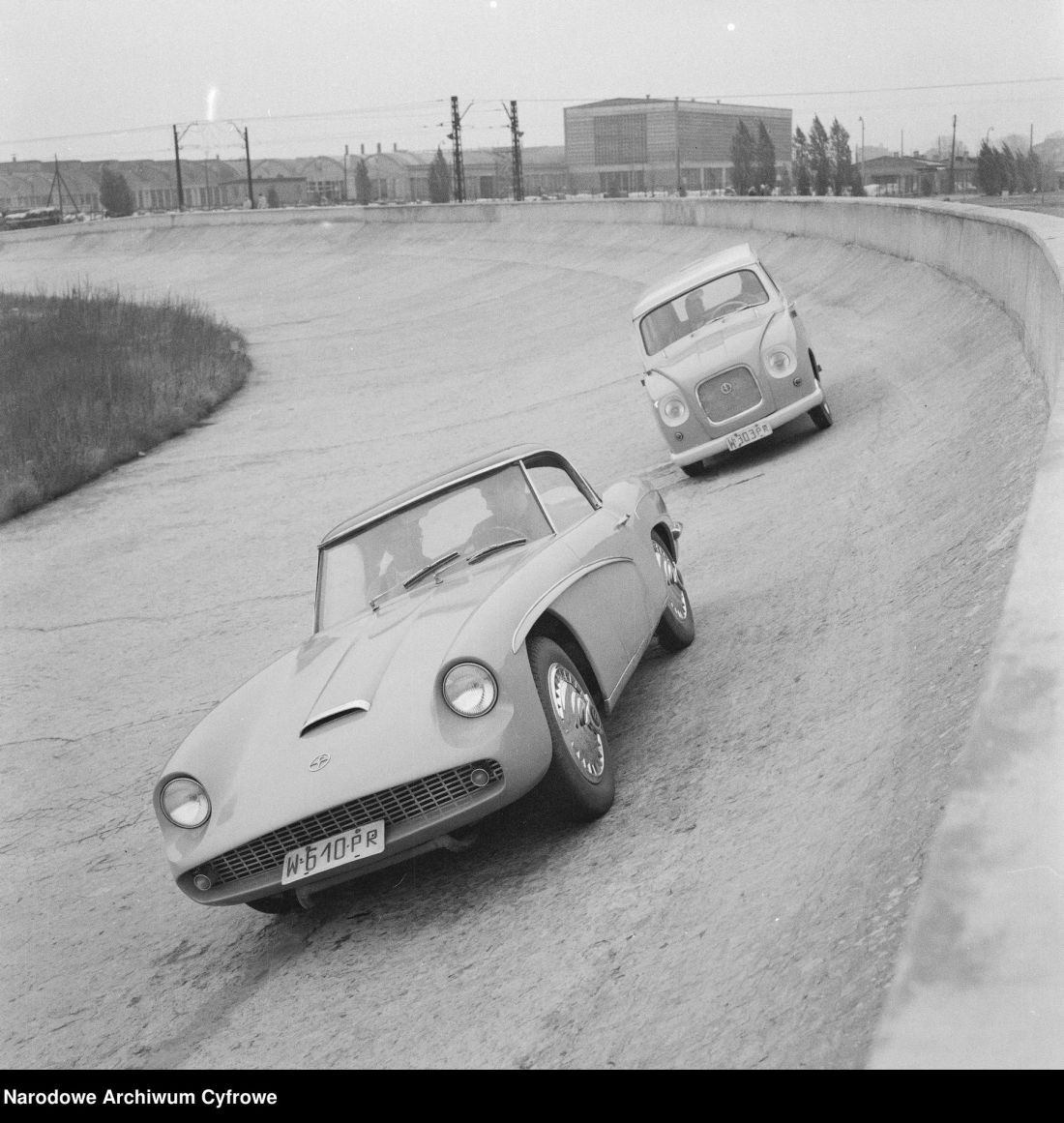 Tor testowy w Fabryce Samochodów Osobowych w Warszawie, 1961 rok