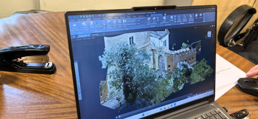 Inwentaryzacja 3D - skan obiektu jako chmura punktów w ZWCAD