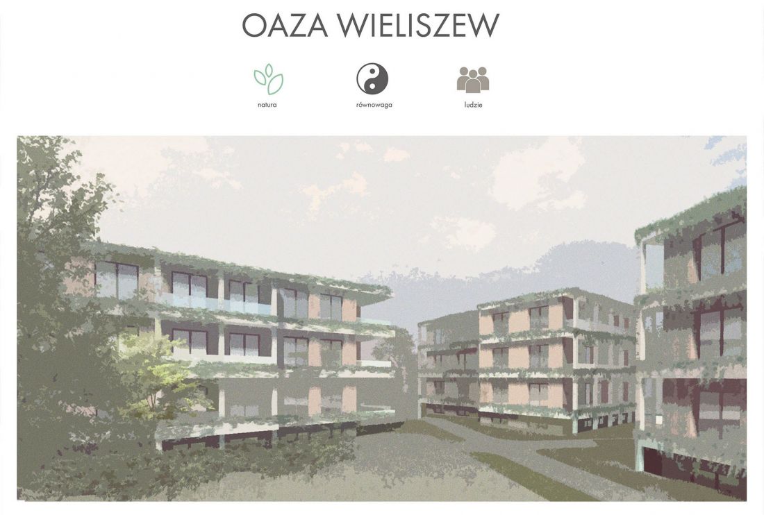 projekt studencki osiedla wielorodzinnego Anny Cukrowskiej z Wydziału Architektury Politechniki Warszawskiej