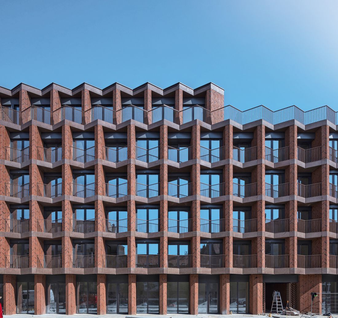 Płytka klinkierowa inwestycyjna   Apartmenty Bernardyńska, Wrocław, projekt: Maćków Pracownia Projektowa, inwestor: Toscom Development, zdjęcie: Fotografia Architektury Maciej Lulko