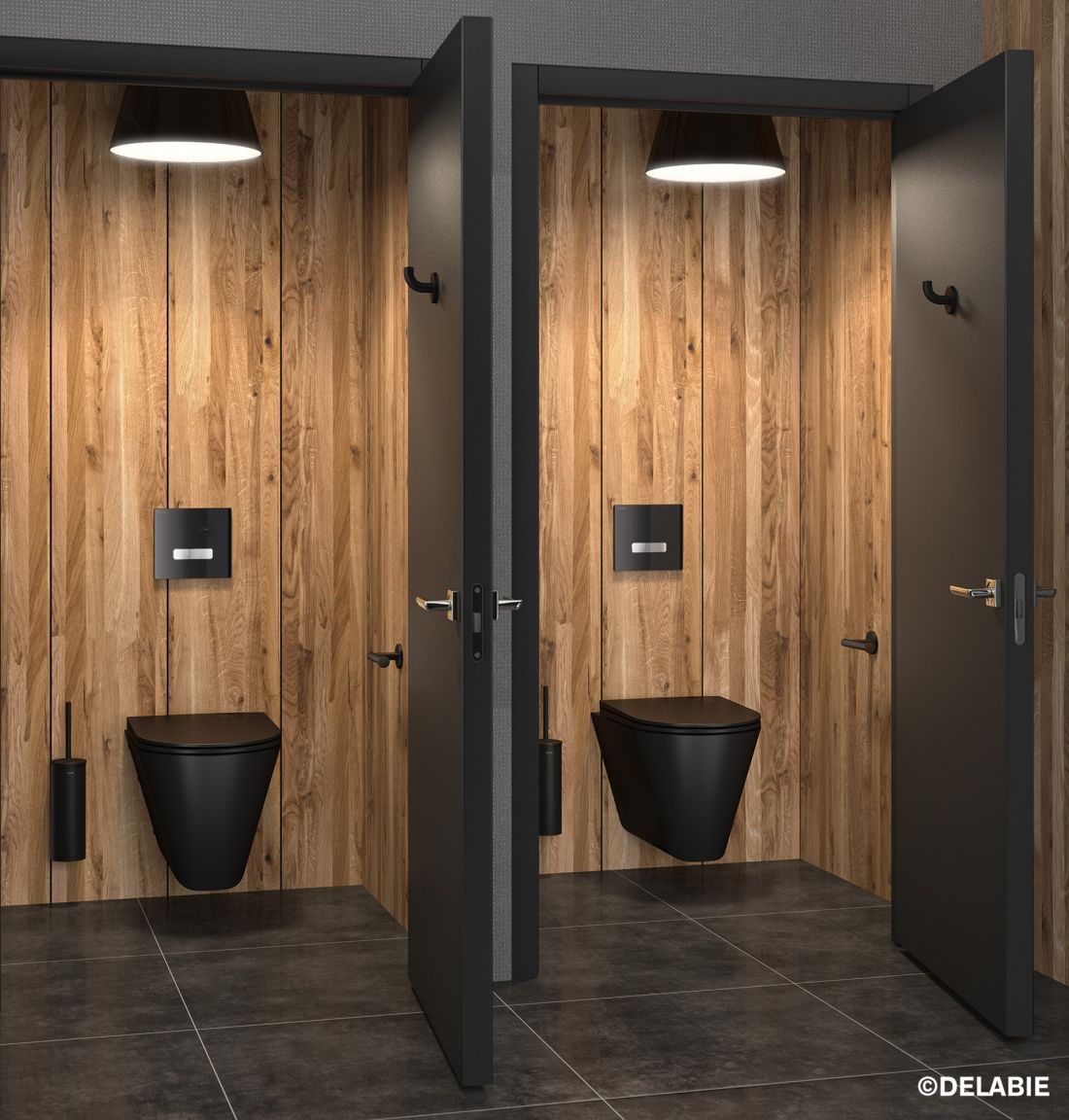 System spłukiwania bezzbiornikowego TEMPOFLUX 3 i WC S21 S ze stali nierdzewnej od DELABIE