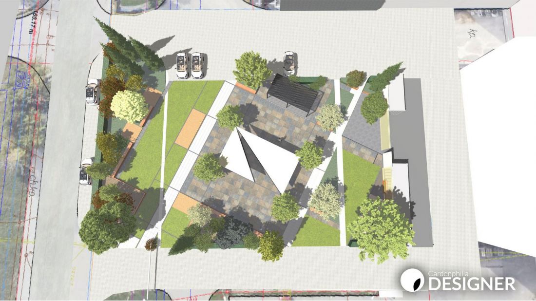 Wizualizacja wykonana w aplkacji Gardenphilia DESIGNER - proj. Stefan Daszewski, Andrzej Komakowski