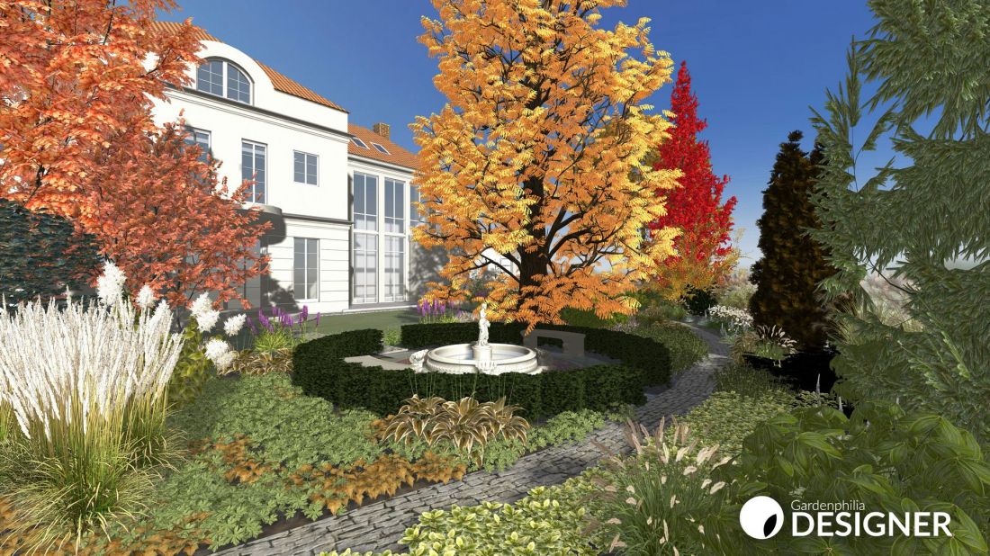 Wizualizacja wykonana w aplkacji Gardenphilia DESIGNER - proj. Stefan Daszewski