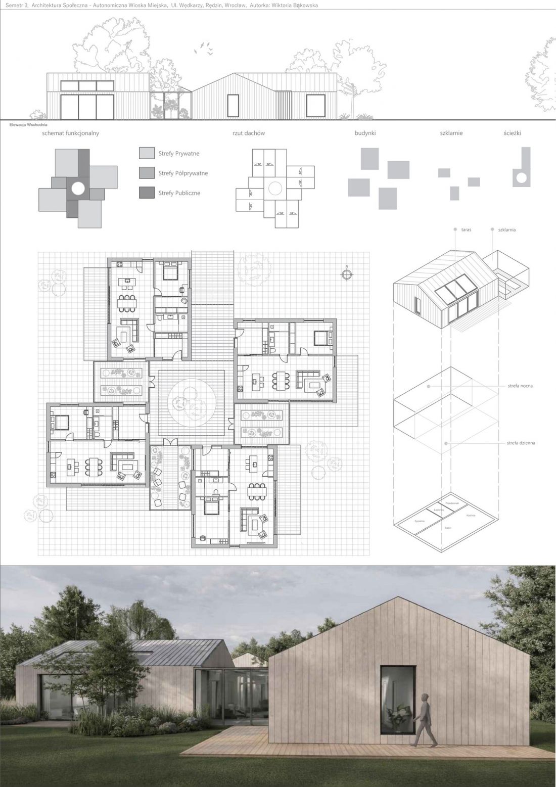 projekt studencki Wiktorii Bąkowskiej z Wydziału Architektury Politechniki Wrocławskiej