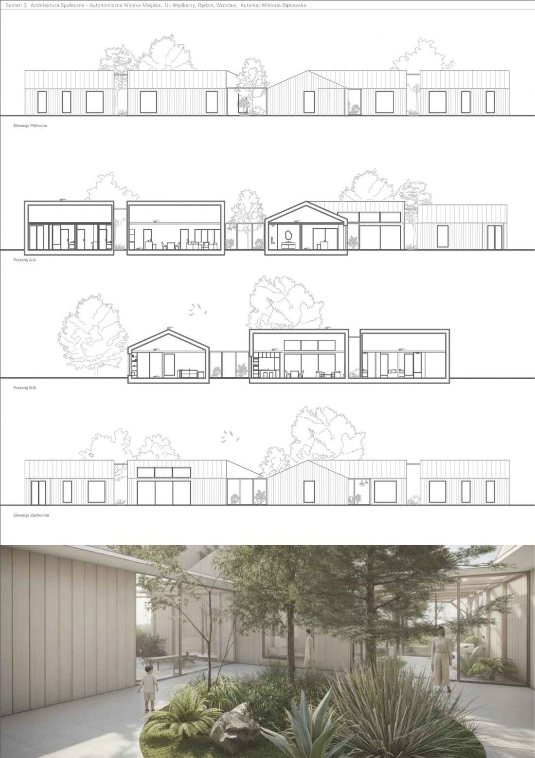 projekt studencki Wiktorii Bąkowskiej z Wydziału Architektury Politechniki Wrocławskiej