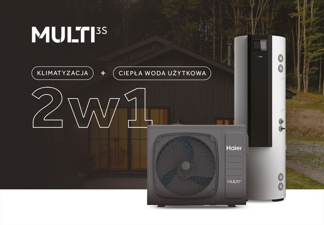 HAIER MULTI 3S – alternatywa dla pomp ciepła? Urządzenie typu 2 w 1 – klimatyzacja i CWU