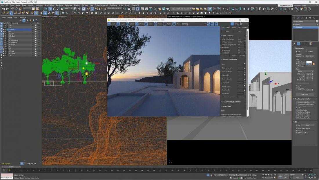 Zaawansowane efekty świetlne podczas tworzenia wizualizacji w programie Autodesk 3ds Max