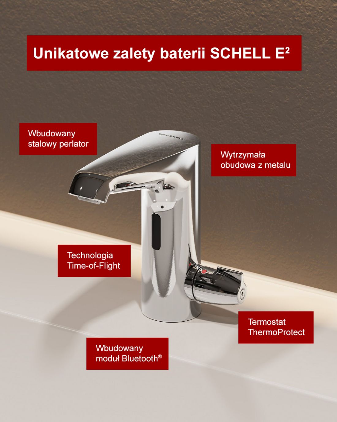 Nowa seria inteligentnych baterii umywalkowych na podczerwień w technologii E2