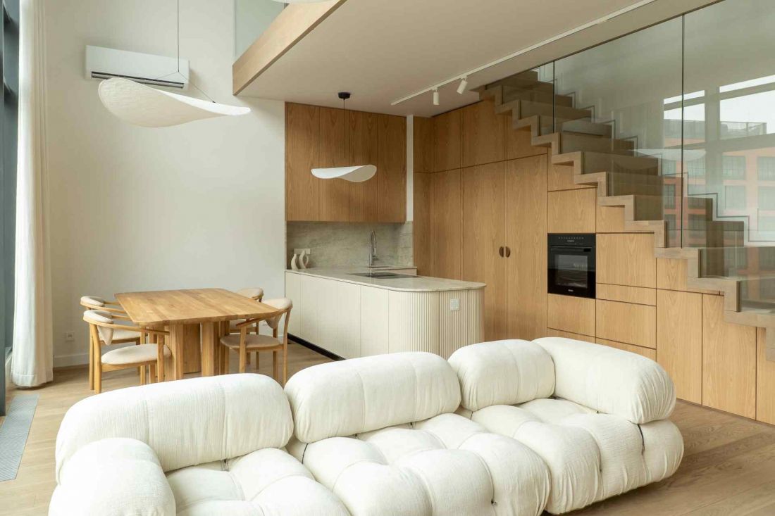 Dwupoziomowy apartament na Powiślu