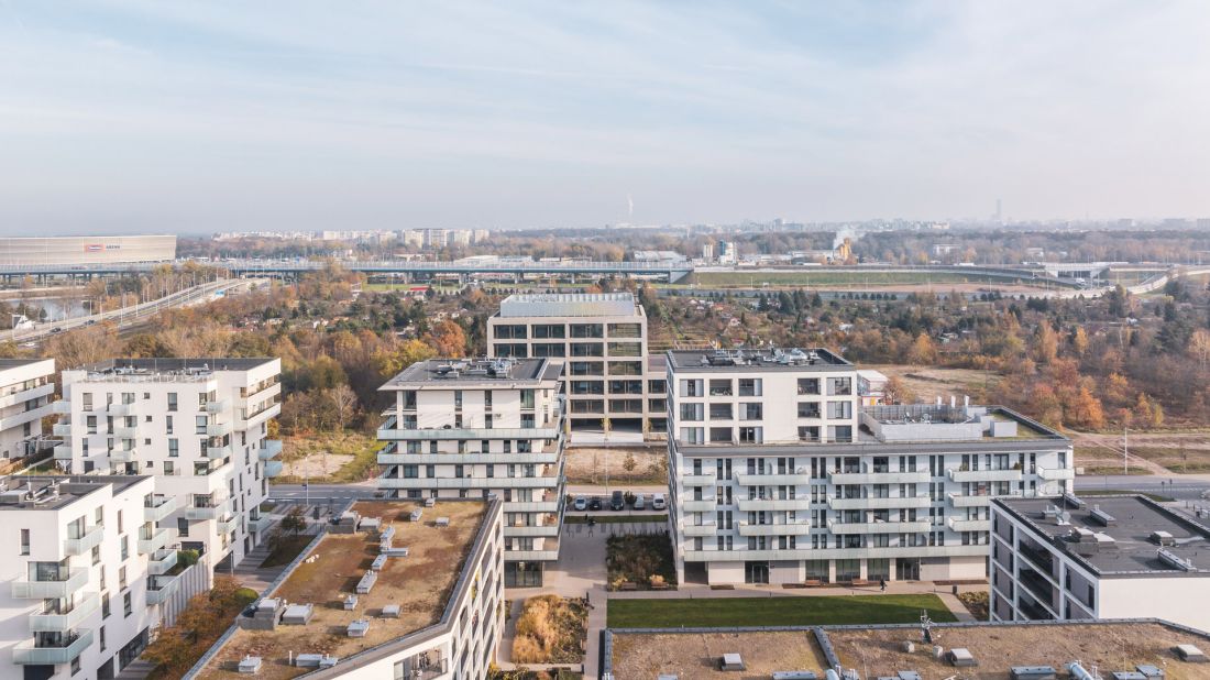 na Nowych Żernikach powstał też budynek biurowy - WUWA Point projektu Maćków Pracownia Projektowa