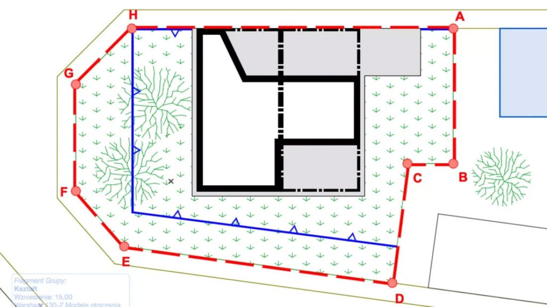 Multibim SHAPE - automatyzacja rysunku zagospodarowania terenu