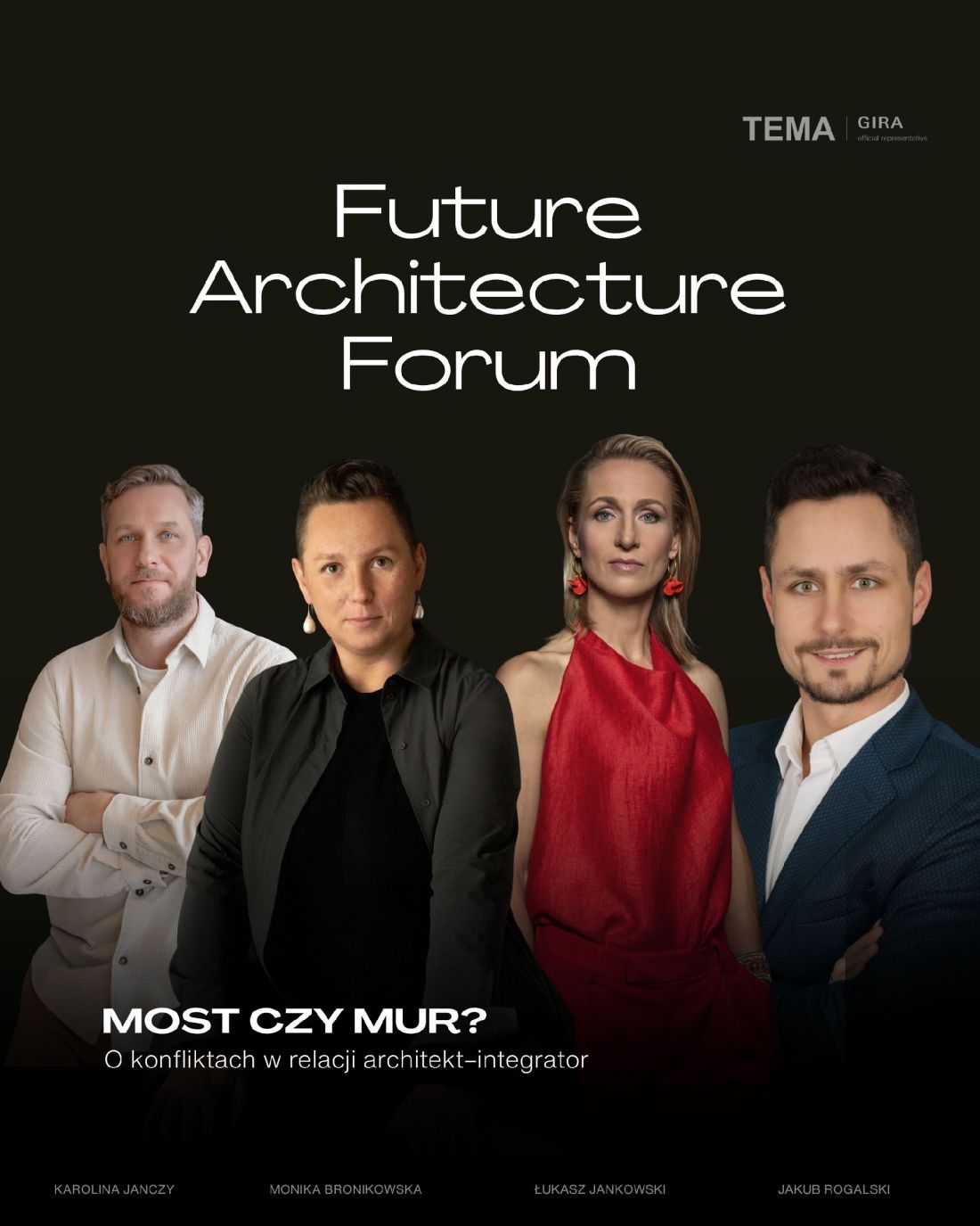 goście panelu dyskusyjnego „Most czy mur? O konfliktach w relacji architekt-integrator”