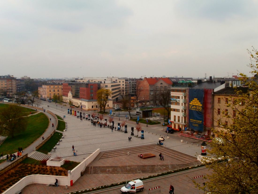 Widok na plac Wielkiej Armii Napoleona w Krakowie