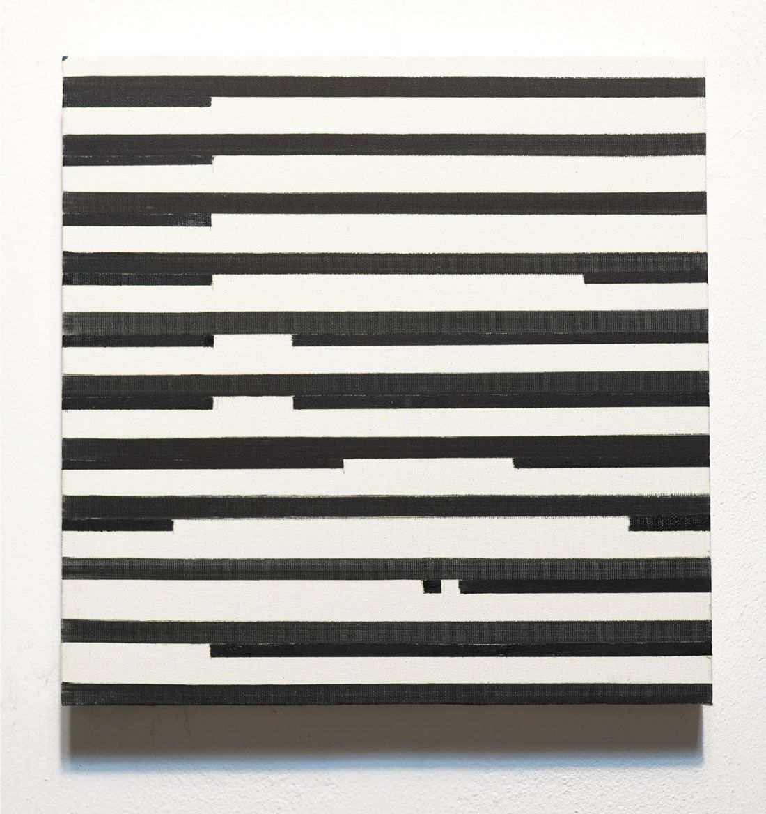 Rafał Bujnowski, Żaluzje parking, olej na płótnie, 40×40 cm, 2021
