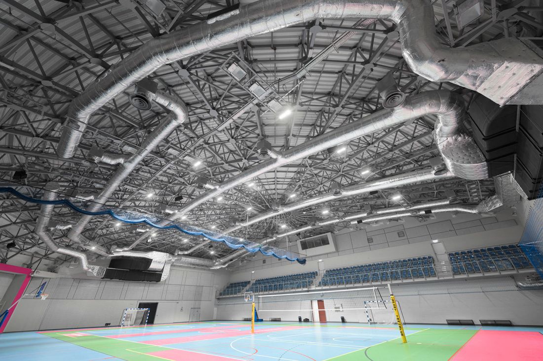 Oświetlenie LED - Tauron Arena Kraków hala treningowa - oprawy HSK Hercules