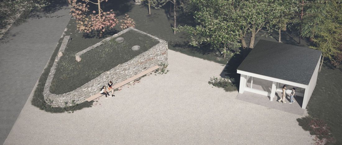 Projekt toalety publicznej przy Gropius House