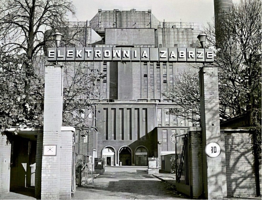 Elektrociepłownia Zabrze w latach 80. XX w. 
