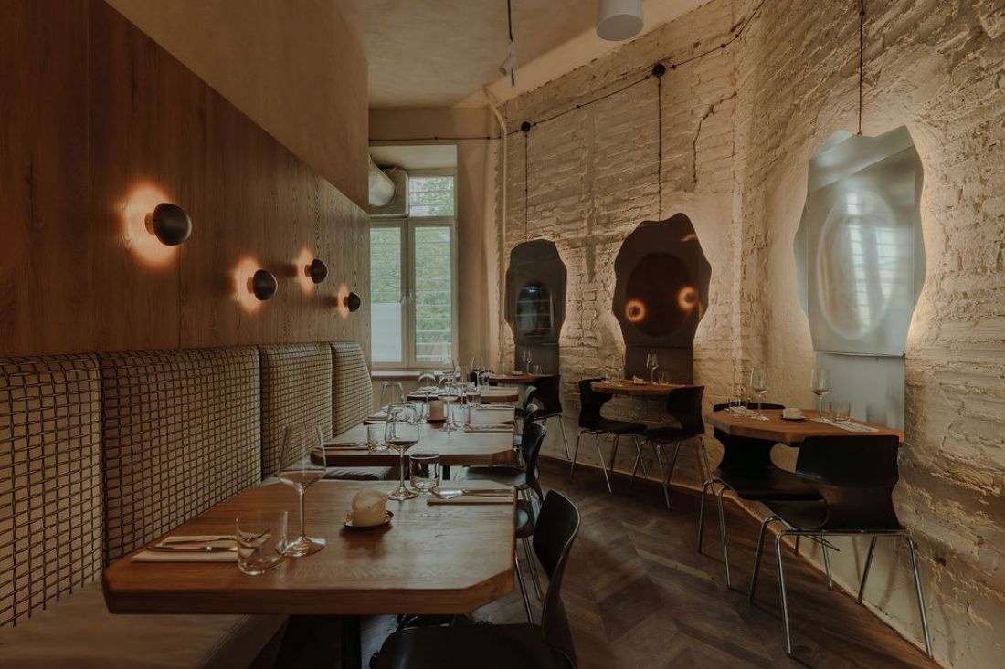 Wnętrza restauracji Ballarò w Warszawie