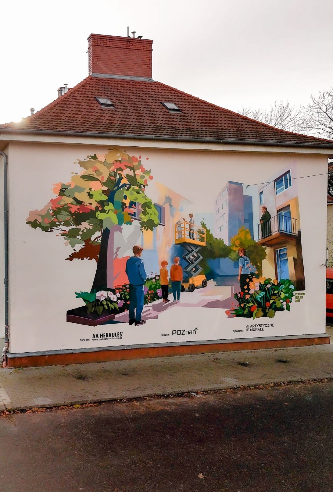 mural przy ulicy Krzywej 4 w Poznaniu