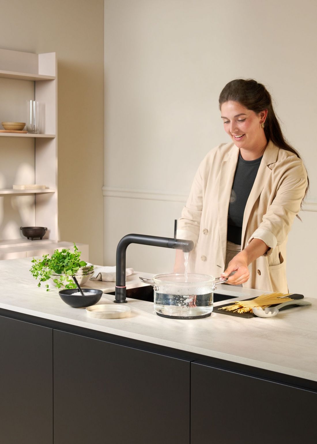 Bateria Quooker Front Black Beige
