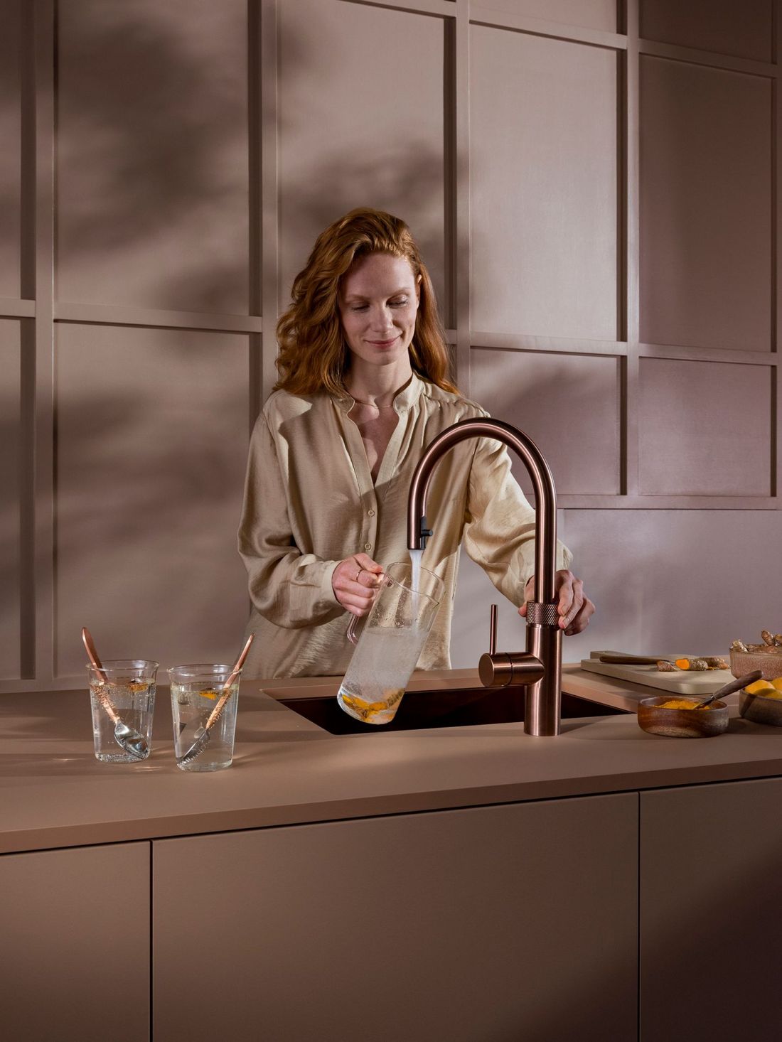Bateria Quooker Flex Round Rose Copper