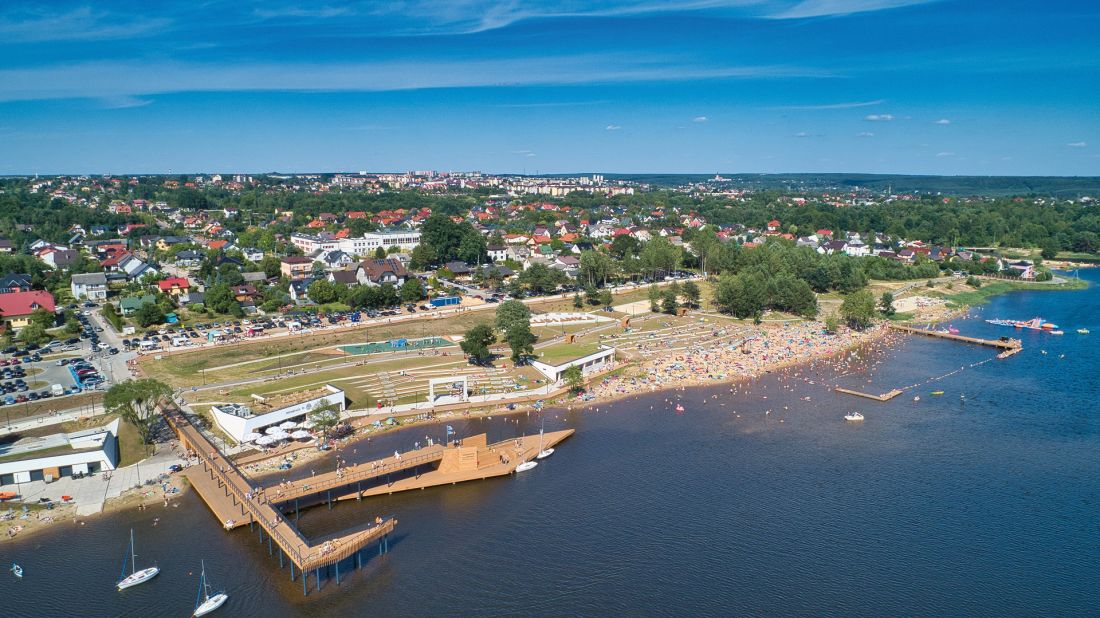 port Lubianka w Starachowicach, proj.: PA. FORMAT Architekci; projekt zagospodarowania tego obszaru wyłoniony został w konkursie urbanistyczno-architektonicznym