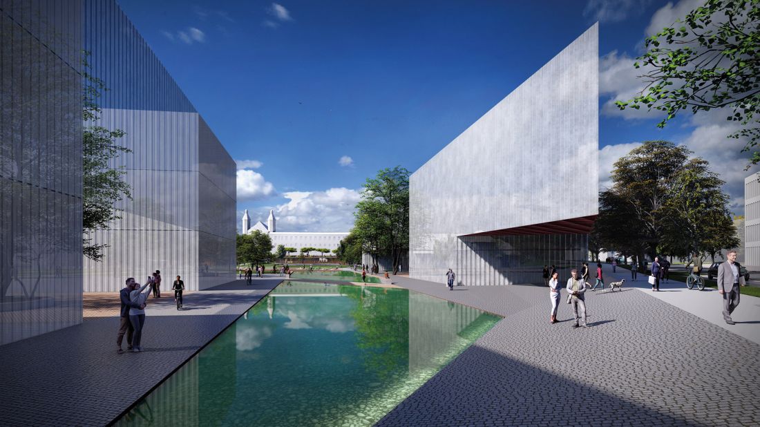 Masterplan dla dzielnicy Wesoła - koncepcja nowego zagospodarowania terenów poszpitalnych, proj. Bartłomiej Kisielewski, Janusz Sepioł z zespołem, 2025 rok