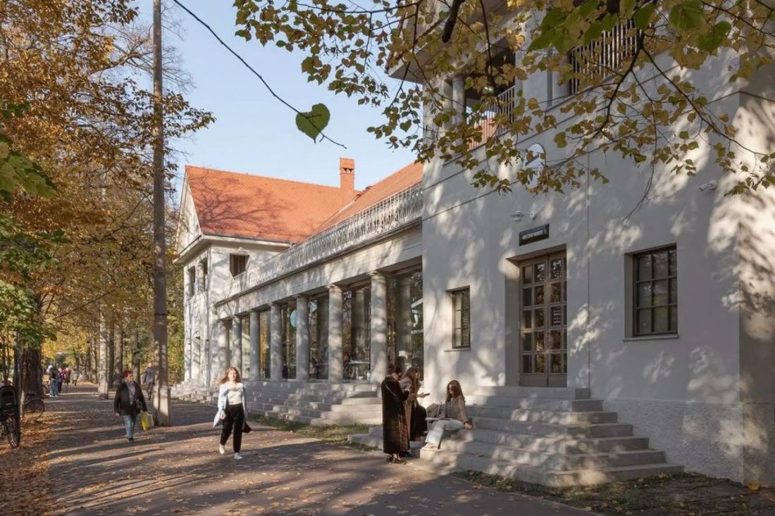 Betonhaus w parku Wilsona, Poznań, stan po rewaloryzacji i przebudowie wg proj. CDF Architekci