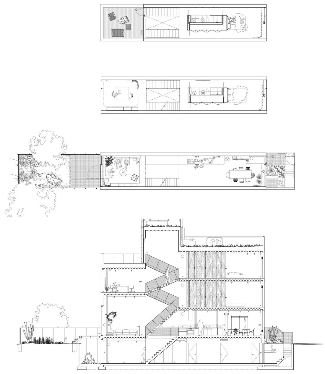 rzuty i przekrój