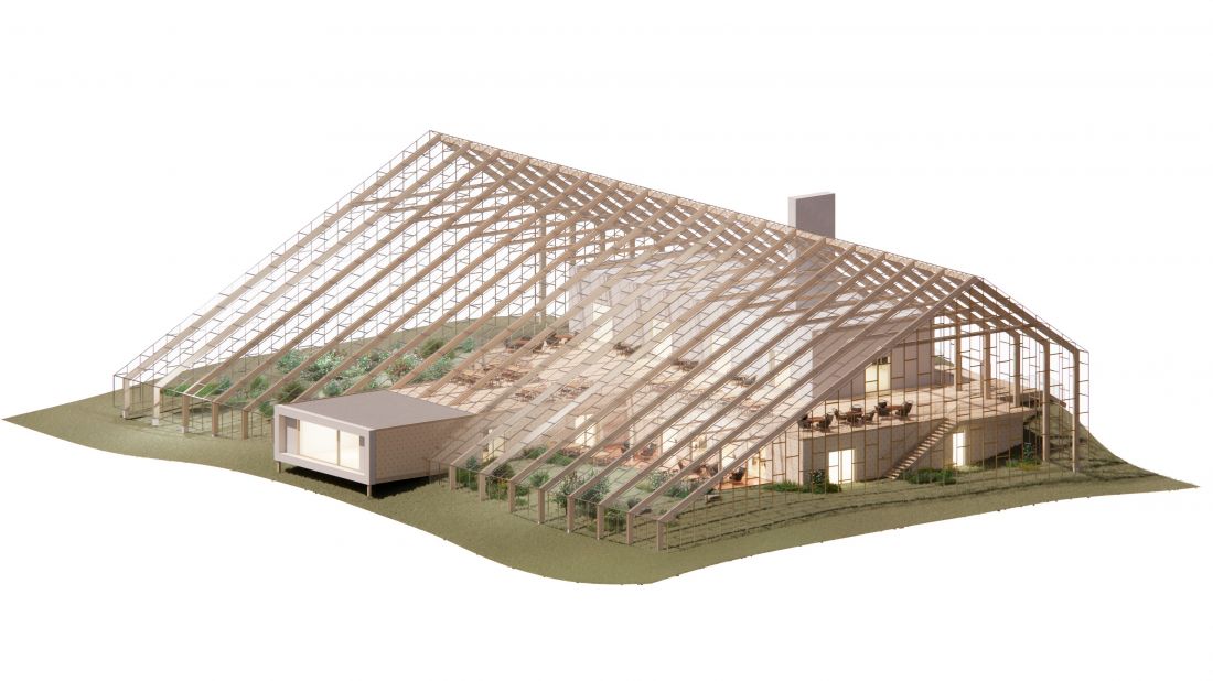 Projekt
restauracji i szklarni na Islandii