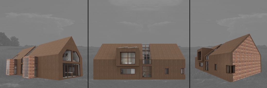Studio i mieszkanie znajduje się w stodole z lat 50. XX wieku