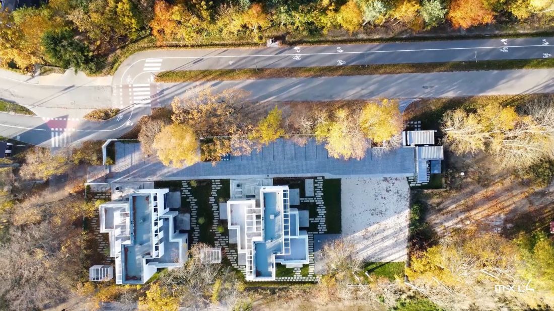 widok na apartamenty z lotu ptaka