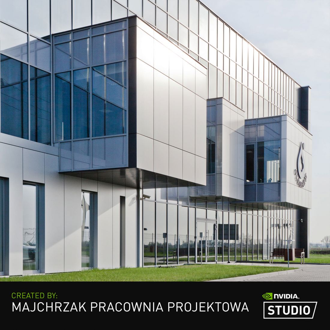 Projekt pracowni Majchrzak Pracownia Projektowa wykonany z wykorzystaniem technologii NVIDIA STUDIO