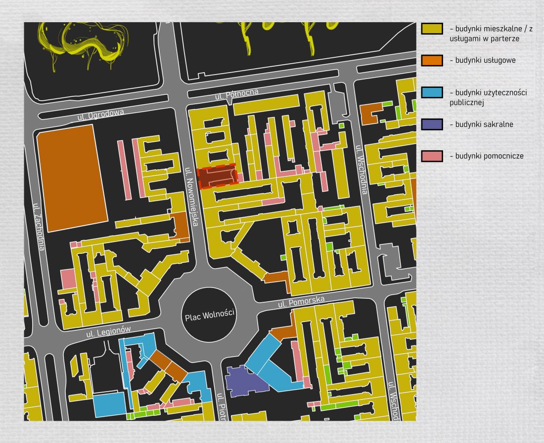 Projekt Centrum artystycznego w Łodzi, kontekst urbanistyczny