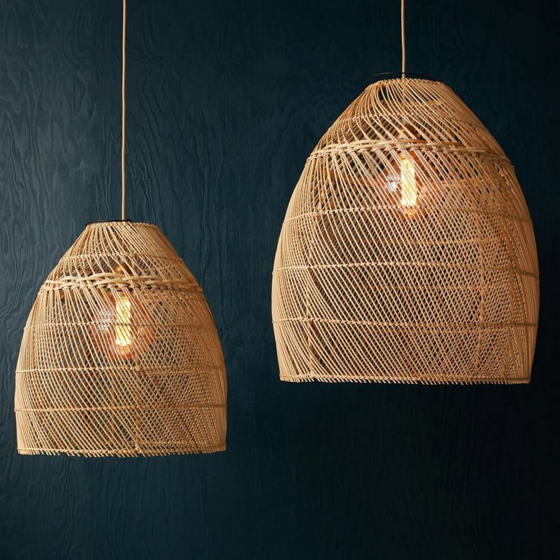 Ratanowe osłony lamp