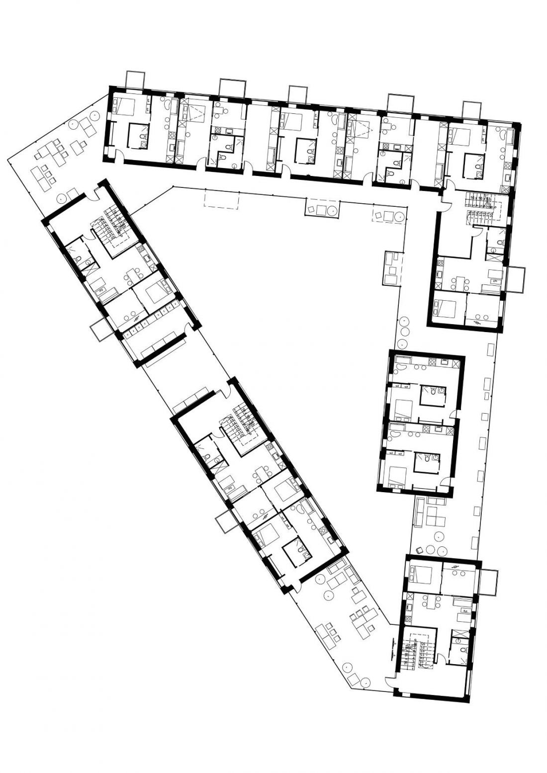 Projekt Living-hub
w Londynie, rzut 1 piętra