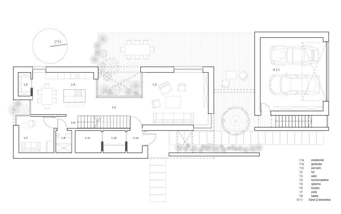 Garden In house
rzut parteru