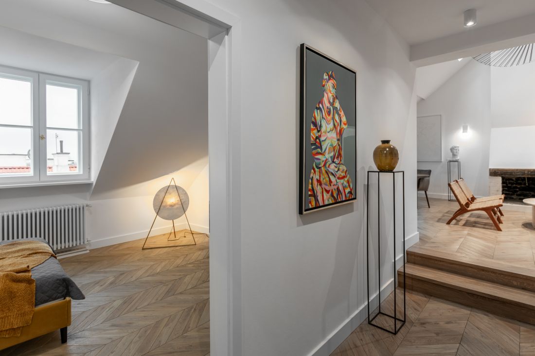 mieszkanie jest prawdziwą galerią sztuki