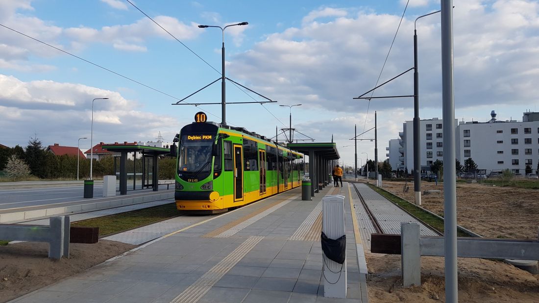 Tramwaj na Naramowice - przystanek Błażeja