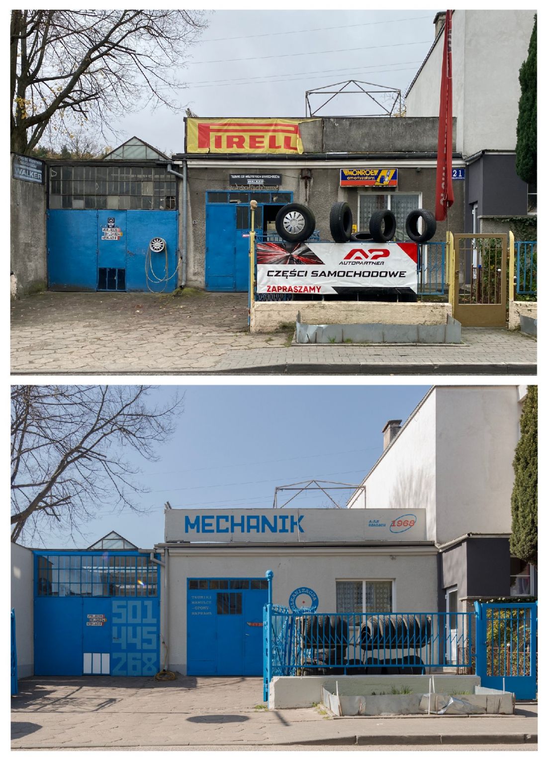 warsztat przed i po zmianie identyfikacji
