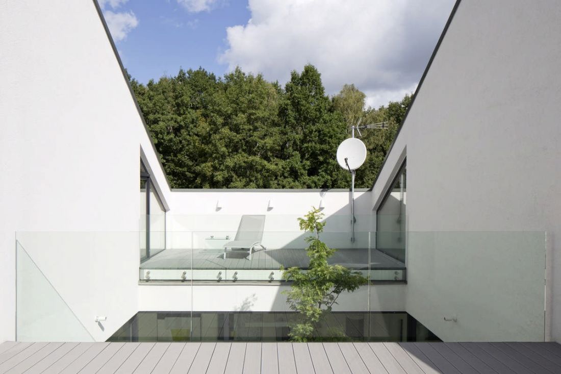 Dom z atrium w Gliwicach projektu INOSTUDIO architekci