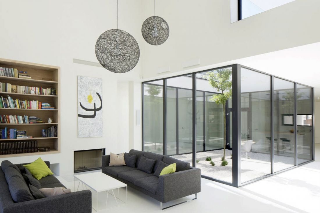 Dom z atrium w Gliwicach projektu INOSTUDIO architekci