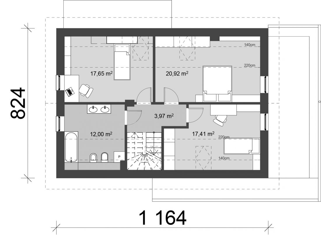 Dom uA34v1 projektu UARCHITEKTA