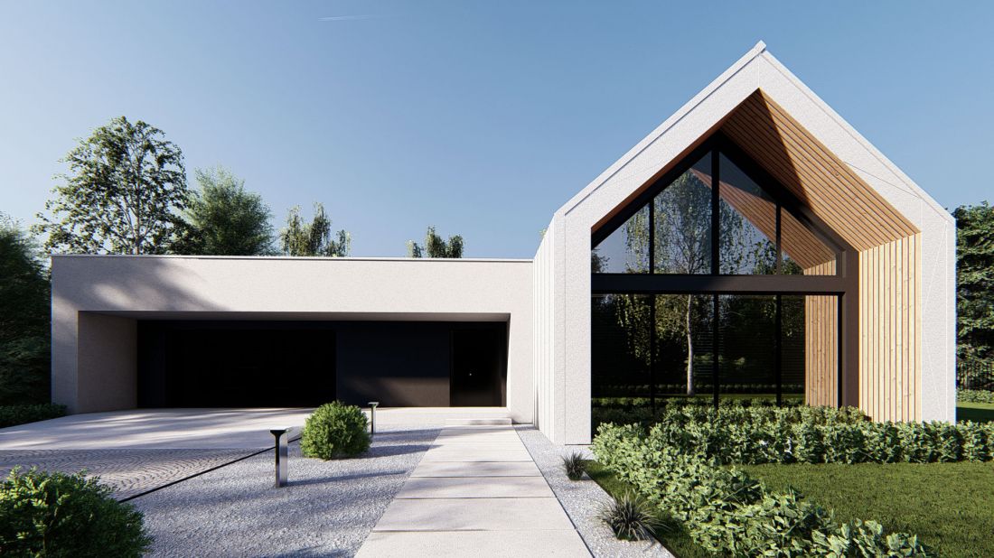 Nowoczesny i efektowny projekt domu w stylu nowoczesnej stodoły